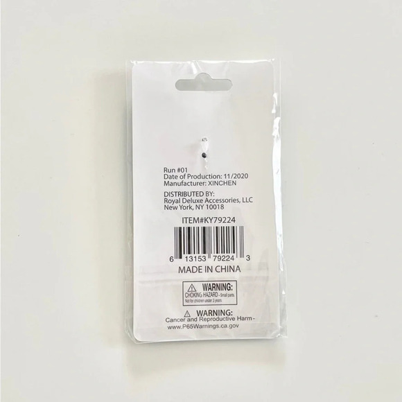 No-Touch Key and Door Handle Opener Keychain Blue Pattern Print Design - Picture 4 of 4